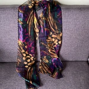 Vintage sheer shimmery iridescent scarf